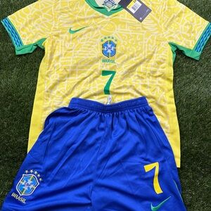 Brazil Vini JR Soccer Jersey and Shorts Set